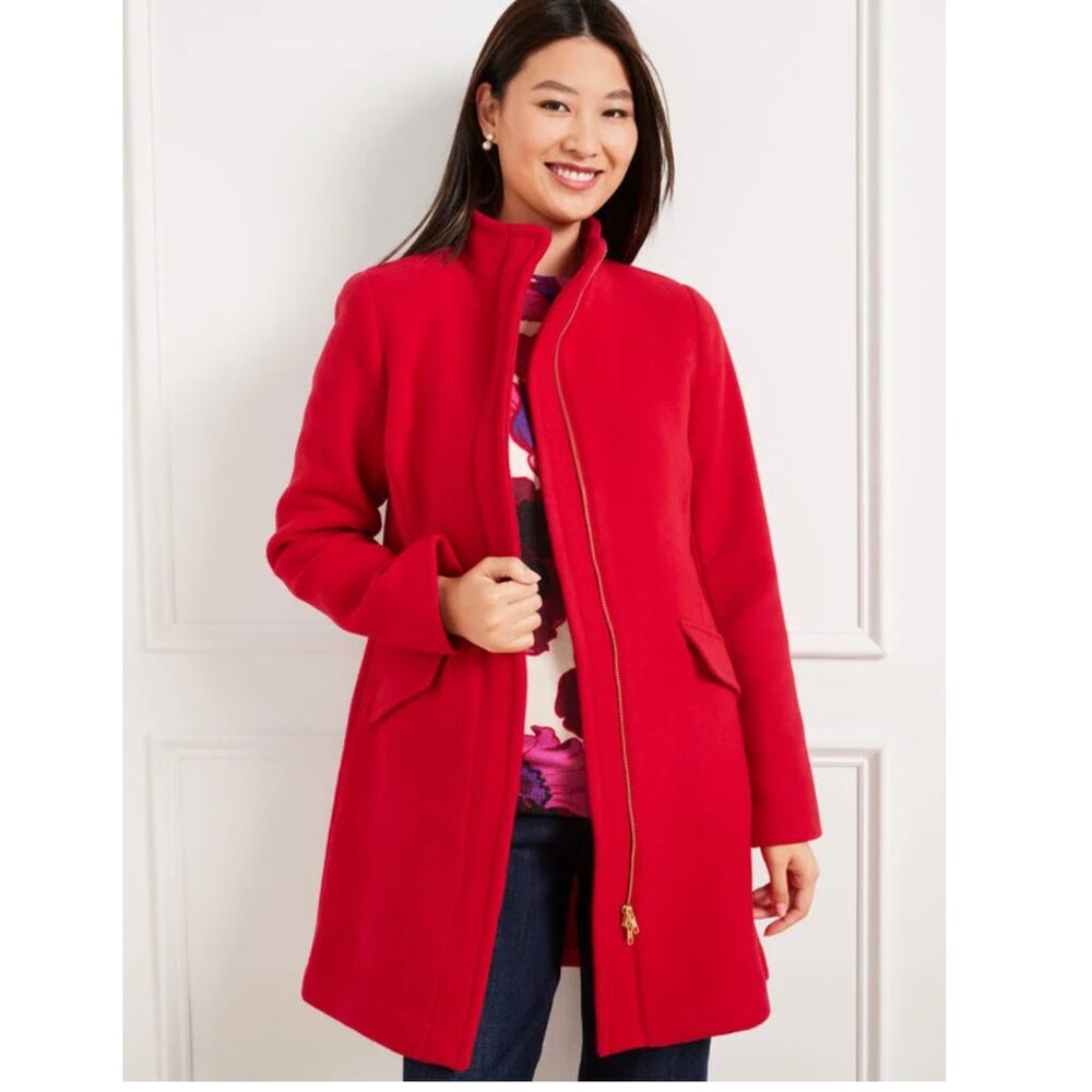Like new! Talbots Red Albury Stadium Coat, 8P